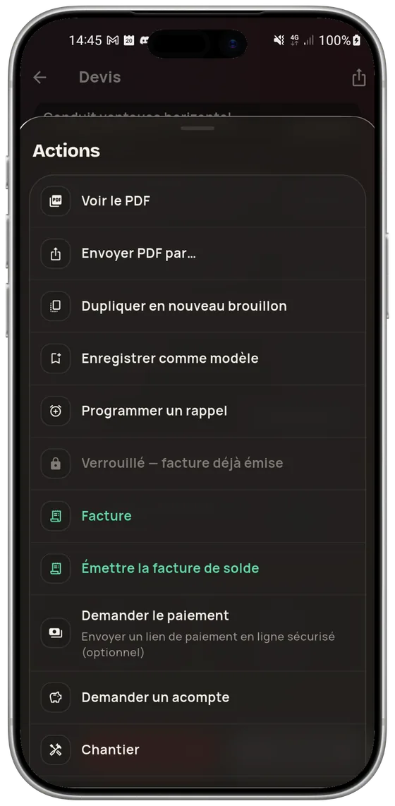 Tout ce qu’un devis sait faire — Pro Speak Artisan