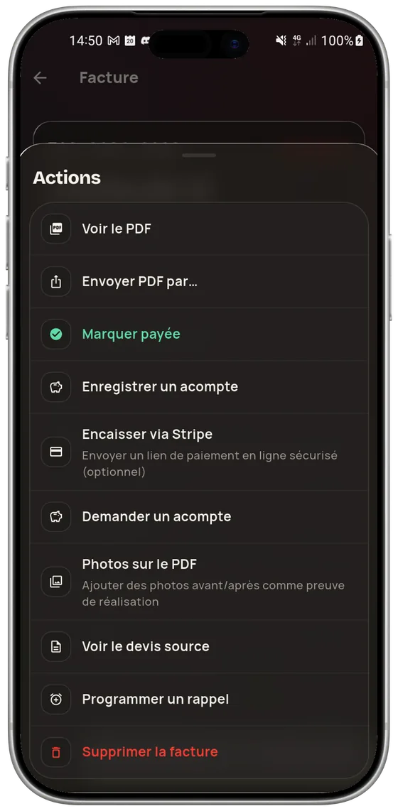 Encaisser, par carte ou à la main — Pro Speak Artisan