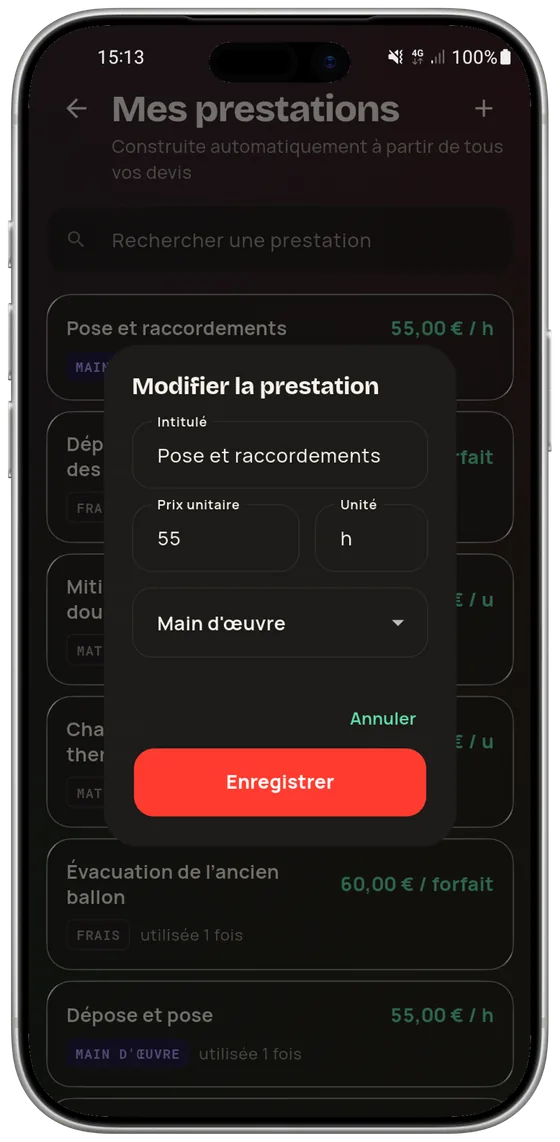 Mes prestations — Pro Speak Artisan